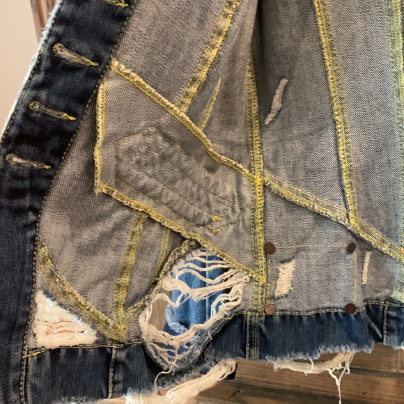 Dondup distressed denim jacket size M - Picture 9 of 11